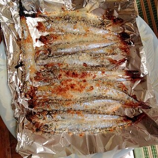 シシャモのマヨパン粉焼き